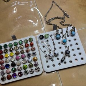 Elegant Silver and Black Dangle Earrings